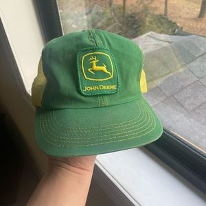 Vintage John Deere Trucker Hat K Products Patch Snapback USA RARE